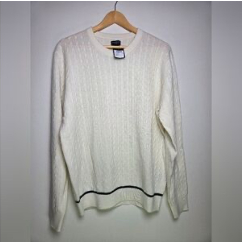 Club Monaco Cream Crewneck Sweater